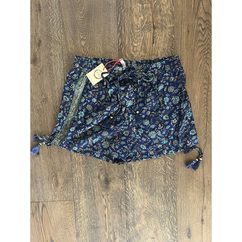 Anthropologie RAGA printed Drawstring Adjustable Side Short medium, NWT sample